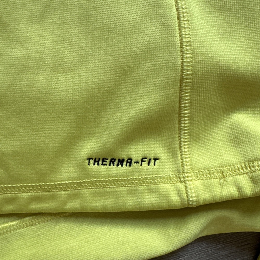 Nike Therma-Fit Women's Size M Neon Yellow Pullover Hoodie Sweatshirt #227 - Picture 6 of 7